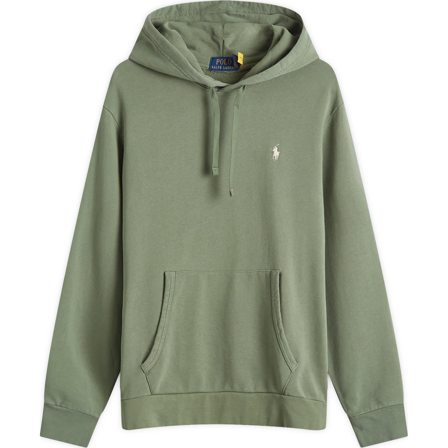 Ralph Lauren Solid Logo Hoodie Green Long Sleeve Sweatshirt 710916690-016