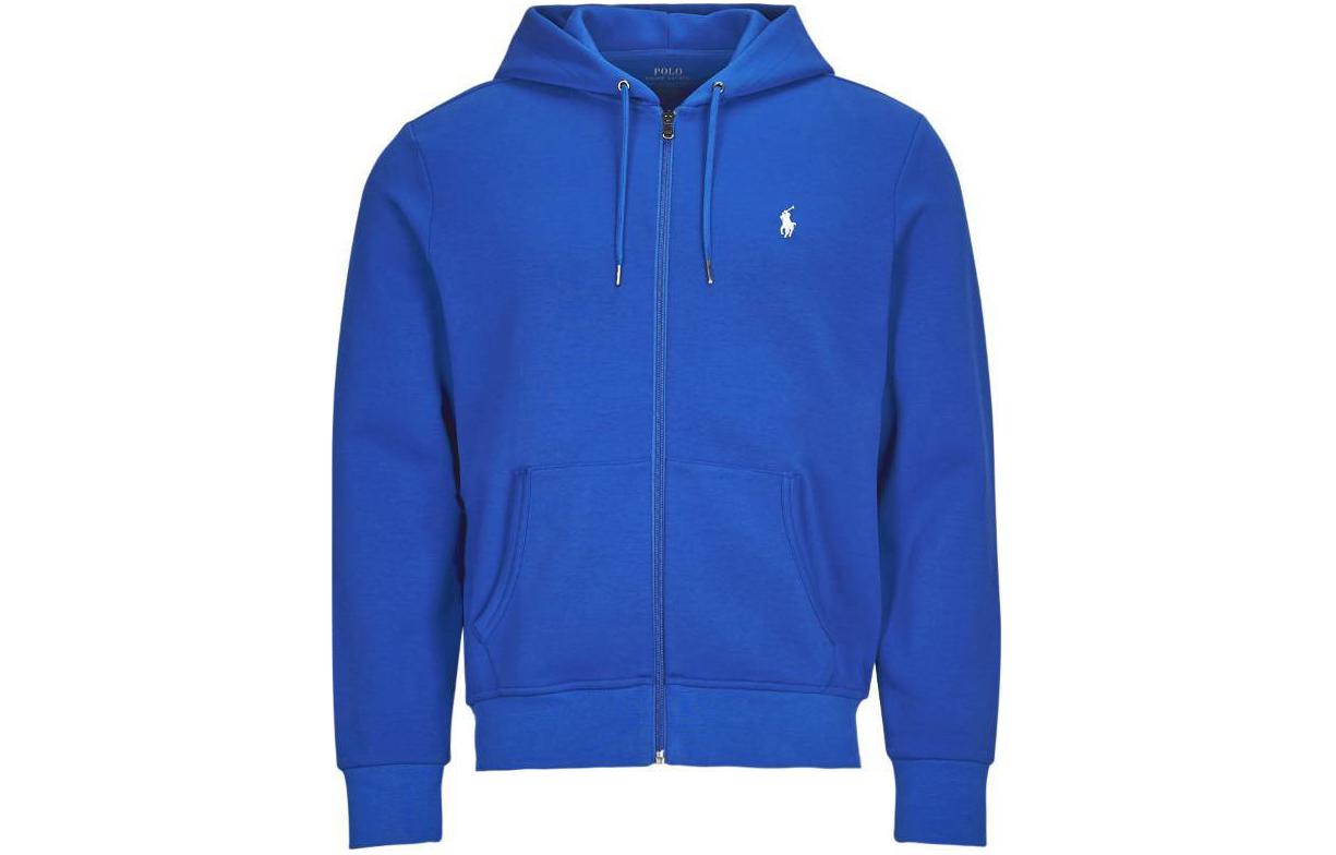 Ralph Lauren Solid Logo Hoodie Zip-Up Jacket Men’s Blue 710881517-038
