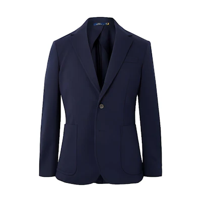 Ralph Lauren Solid Navy Slim-Fit Long-Sleeve Blazer Jacket for Men 1647597315747-916