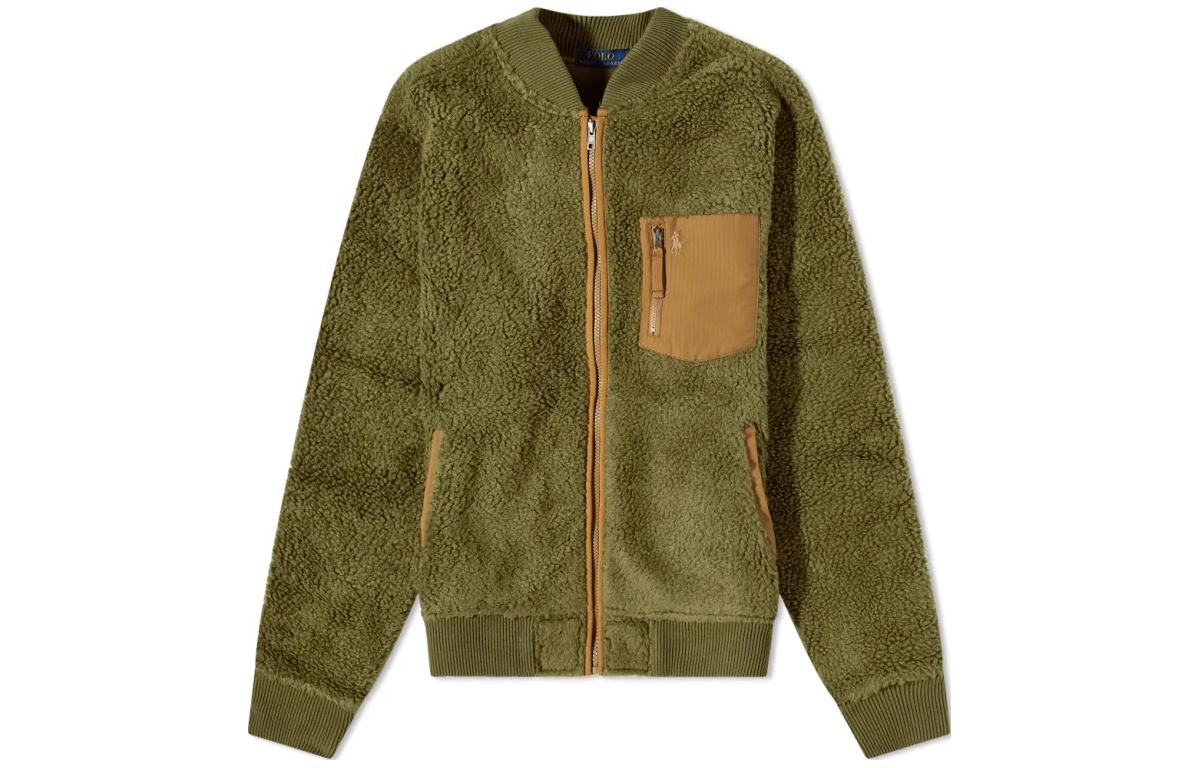 Ralph Lauren Solid Quarter-Zip Pullover Jacket Green 710891049-003