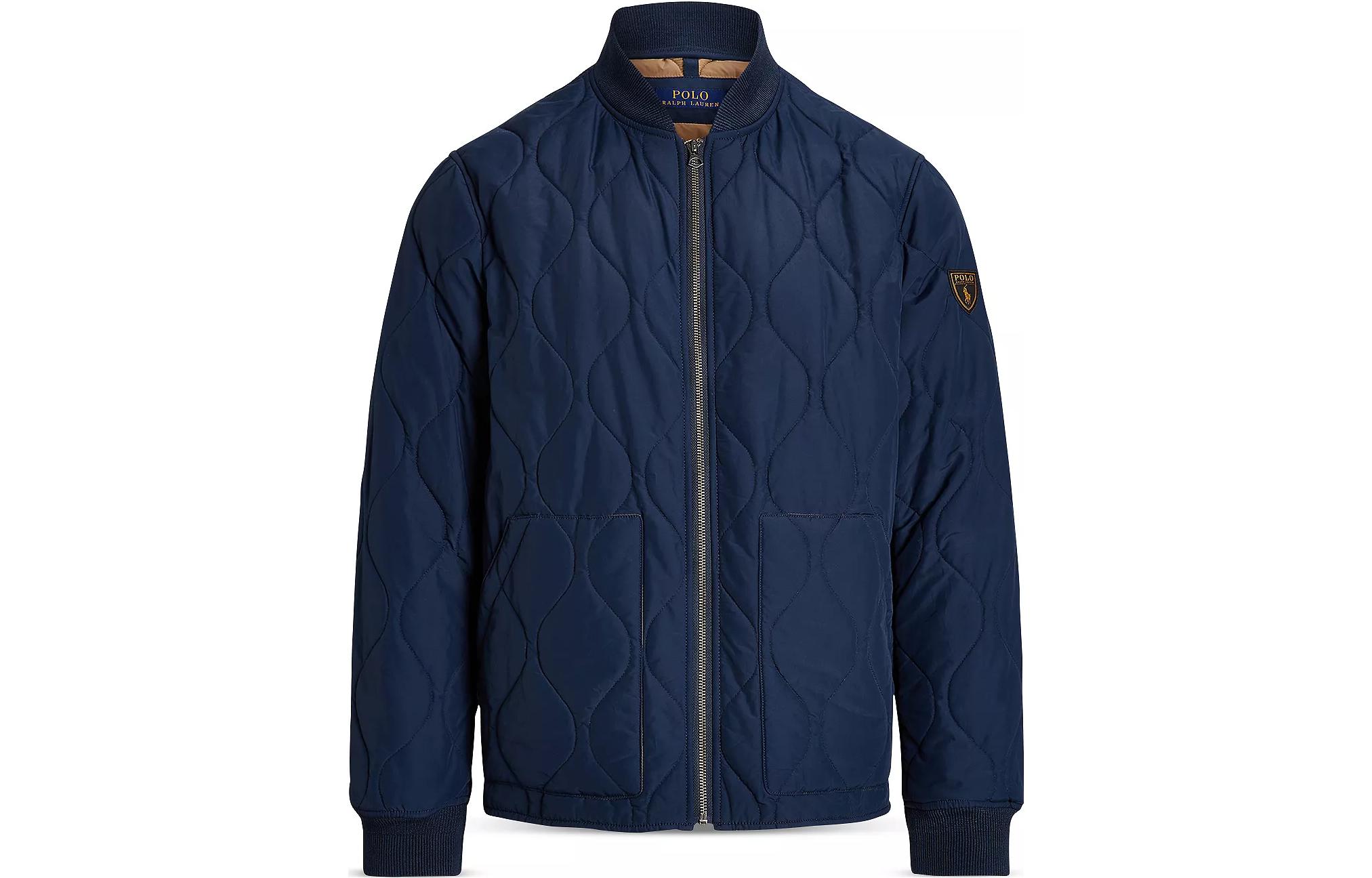 Ralph Lauren Solid Quilted Bomber Jacket Blue 710857267-005