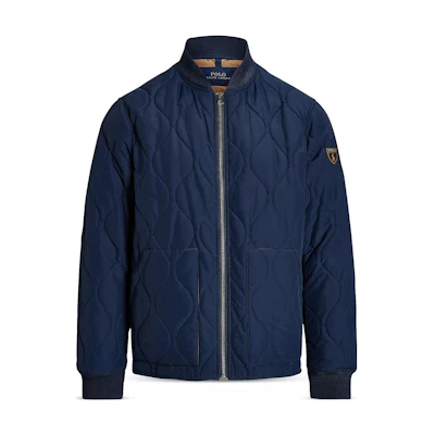 Ralph Lauren Solid Quilted Bomber Jacket Blue 710857267-005