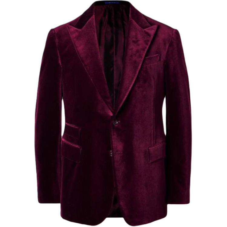 Ralph Lauren Solid Single-Breasted Blazer Jacket Red 798935297-001