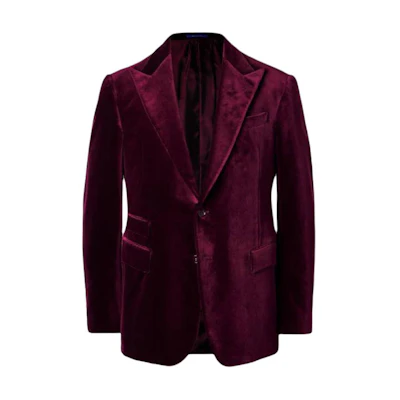 Ralph Lauren Solid Single-Breasted Blazer Jacket Red 798935297-001