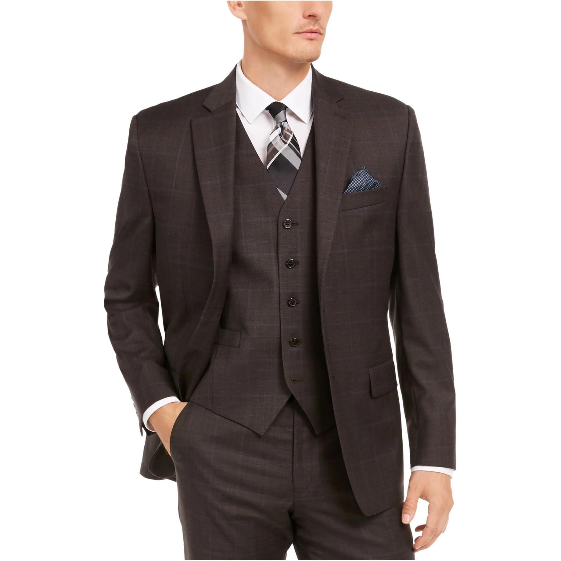 Ralph Lauren Solid Single-Breasted Slim-Fit Jacket Brown 883498601-238