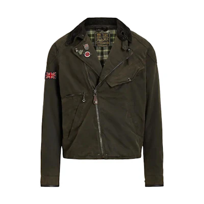 Ralph Lauren Solid Slim Fit Collared Long Sleeve Jacket Green MNPOOTW16021-231