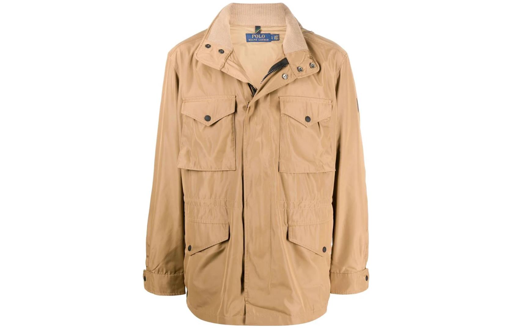 Ralph Lauren Solid Turtleneck Zip-Up Jacket Orange 710857268-003