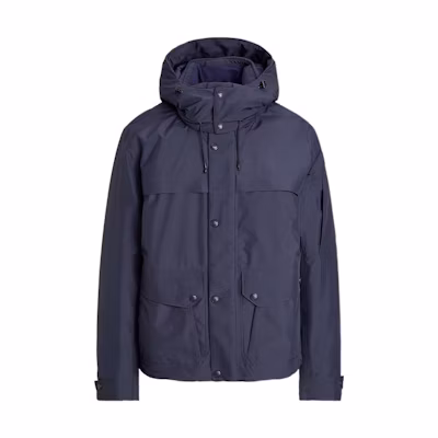 Ralph Lauren Solid Water-Repellent Hooded Jacket Navy Blue MNRXOTW16020037-410