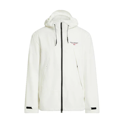 Ralph Lauren Solid White Drawstring Hooded Jacket for Men MNPOOTW16021614-100