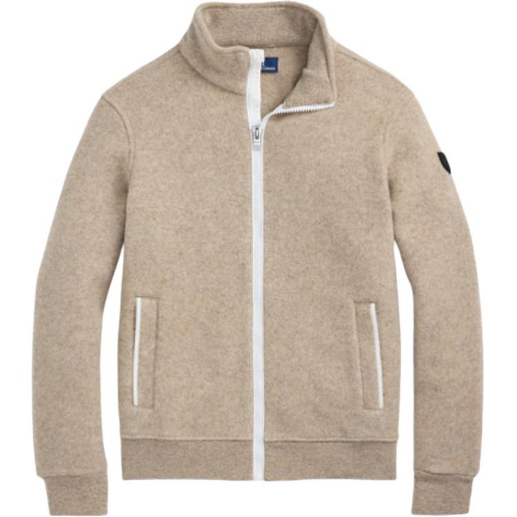 Ralph Lauren Solid Zip-Up Long-Sleeve Jacket in Khaki Color 100030208-KHAKI