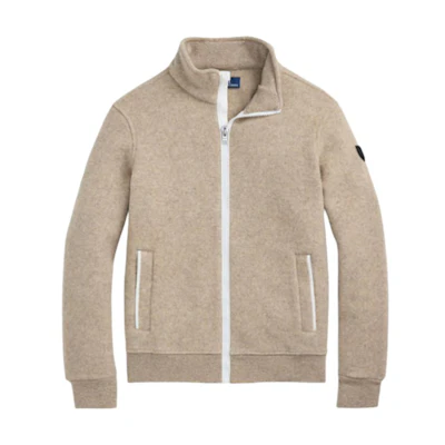 Ralph Lauren Solid Zip-Up Long-Sleeve Jacket in Khaki Color 100030208-KHAKI