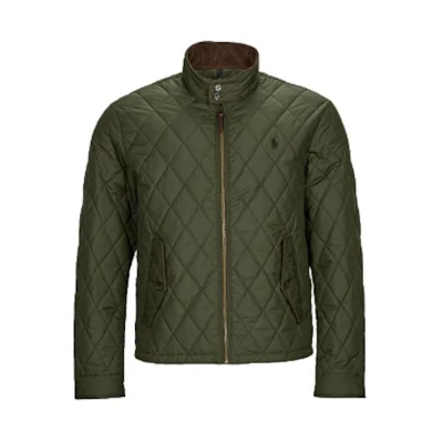 Ralph Lauren Solid Zip-Up Stand Collar Green Jacket Casual Outerwear 710911798-003