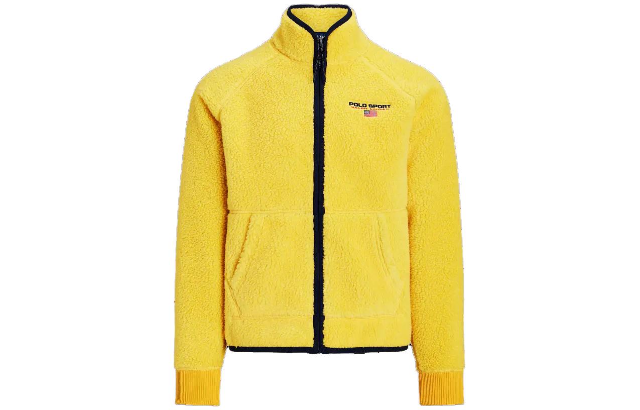 Ralph Lauren Sport Bonded Fleece Jacket Yellow Zip-Up MNPOKNI16823-128