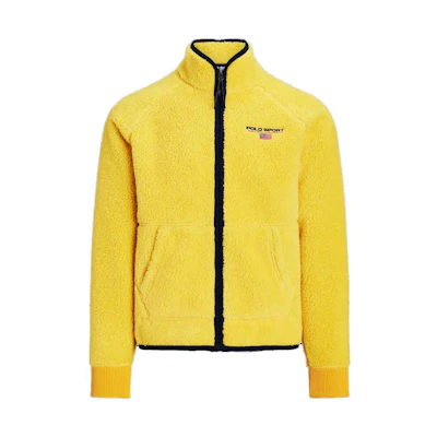 Ralph Lauren Sport Bonded Fleece Jacket Yellow Zip-Up MNPOKNI16823-128