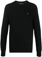 Order Ralph Lauren SS22 黑色刺繡Logo圓領套頭衫運動衫 710680593-001