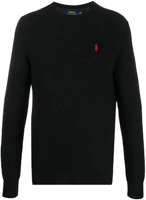 ラルフローレン SS22 ブラック クルーネック ロゴ刺繍 プルオーバー スウェット 710680593-001 Order ラルフローレン SS22 ブラック クルーネック ロゴ刺繍 プルオーバー スウェット 710680593-001