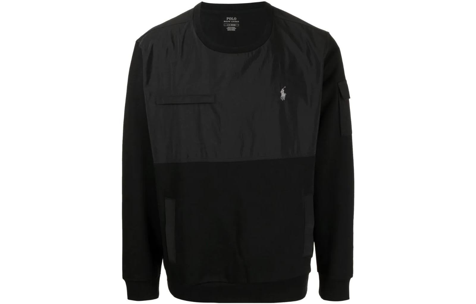 Ralph Lauren SS22 Black Crewneck Sweatshirt with Embroidered Logo 710814220001-BLACK 圖 2