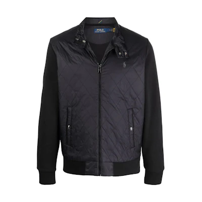 Ralph Lauren SS22 Black Quilted Slim Fit Long Sleeve Jacket for Men 710814601-003