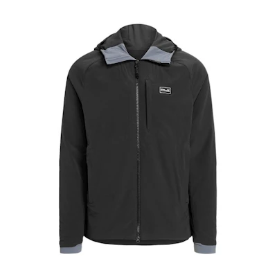 Ralph Lauren SS22 Black Zip-Up Hoodie Jacket with Logo Patch MNRXOTW16020056-001