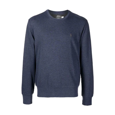 Ralph Lauren SS22 Blue Crewneck Sweatshirt with Logo Embroidery 710680921-028