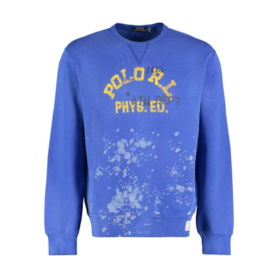 Ralph Lauren SS22 Blue Graphic Crewneck Long Sleeve Sweatshirt 710865023-001
