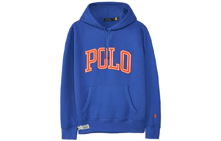 Ralph Lauren SS22 Blue Logo Hoodie Pullover 710823897-010