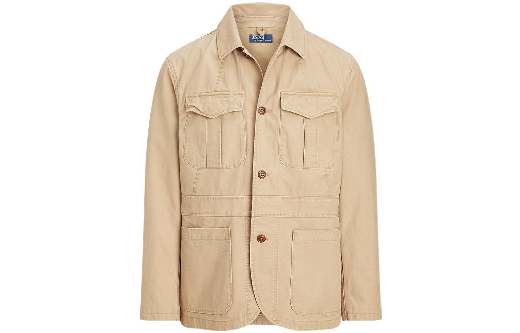 Ralph Lauren SS22 Brown Solid Multi-Pocket Button-Up Jacket MNPOOTW16020808-250