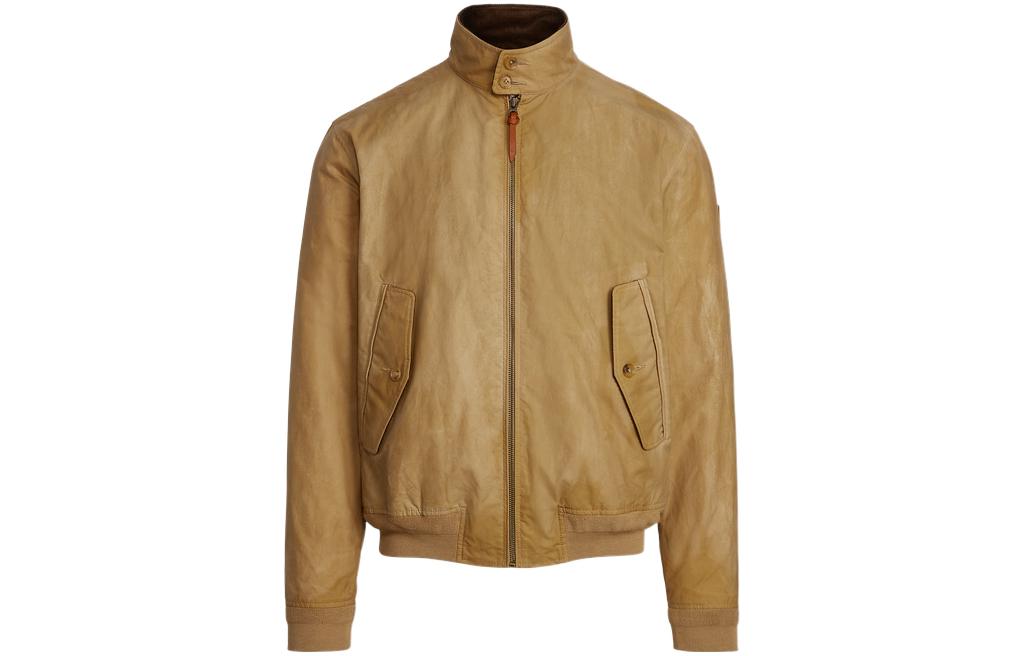 Ralph Lauren SS22 Brown Solid Zip-Up Stand Collar Jacket MNPOOTW16020804-250