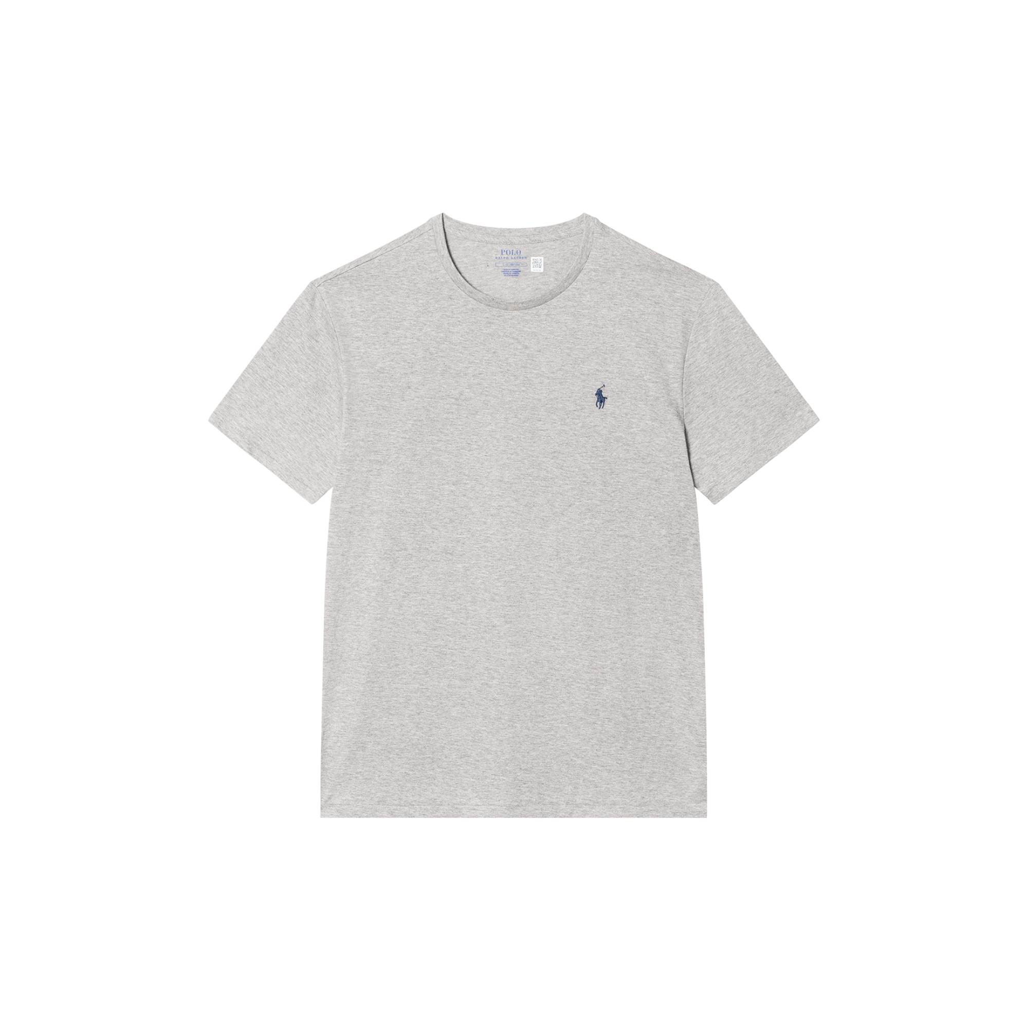 Ralph Lauren SS22 Classic Grey Polo Logo Embroidered T-Shirt. 710707087-006