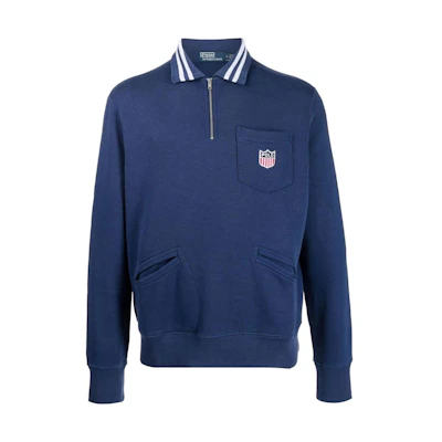 Ralph Lauren SS22 Colorblock Stripe Logo Sweatshirt Blue - Casual Long Sleeve 710865430001navy-410