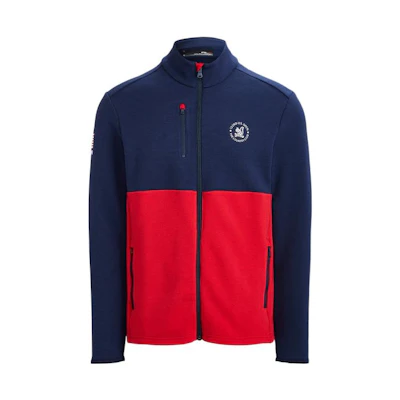 Ralph Lauren SS22 Colorblock Zip-Up Knit Jacket Navy Blue - Long Sleeve MNXGKNI16820105-410