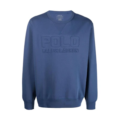 Ralph Lauren SS22 Embossed Logo Sweatshirt Blue 710859285001001