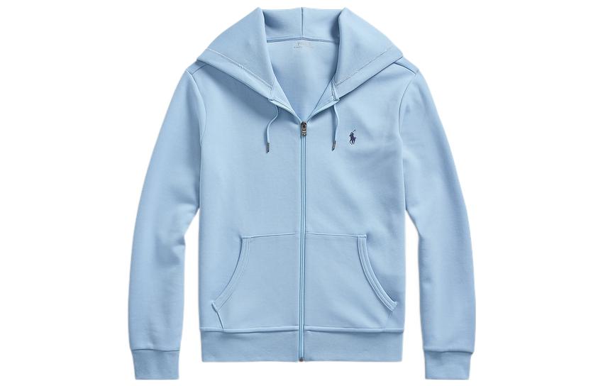 Ralph Lauren SS22 Full-Zip Knit Hoodie Jacket Sky Blue MNPOKNI16821931-400