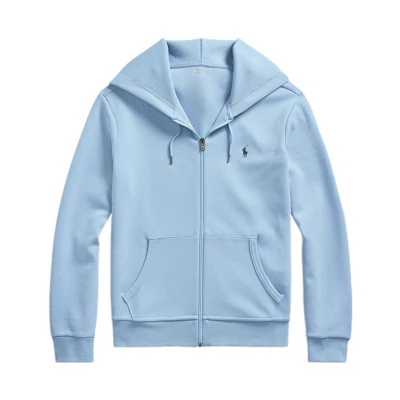 Ralph Lauren SS22 Full-Zip Knit Hoodie Jacket Sky Blue MNPOKNI16821931-400