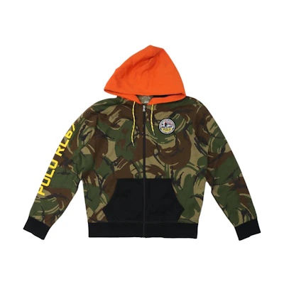 Ralph Lauren SS22 Green Camo Embroidered Pony Hoodie 710766941-001