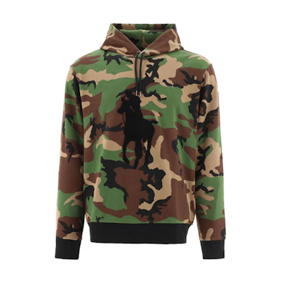 Ralph Lauren SS22 Green Camouflage Print Hoodie 859318-001
