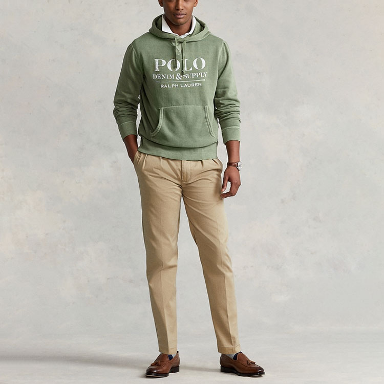 Ralph Lauren SS22 Green Logo Print Long Sleeve Hoodie for Men MNPOKNI16821835-300 圖 3