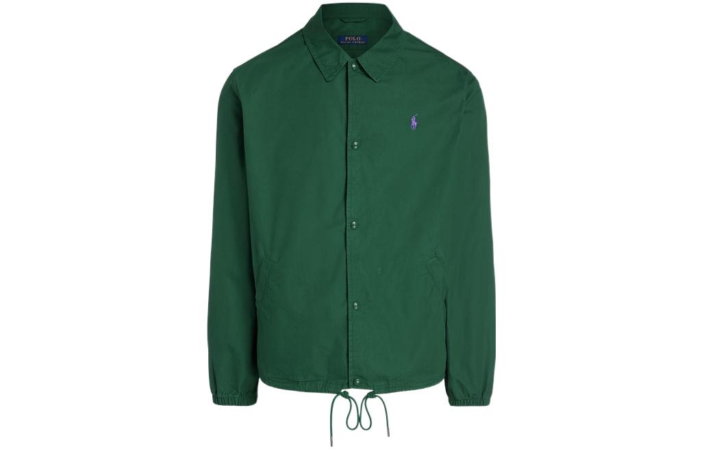 Ralph Lauren SS22 Green Zip-Up Collar Jacket with Drawstring Hem MNPOOTW16020876-300