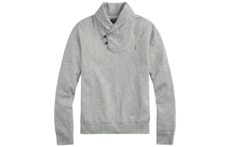 Ralph Lauren SS22 Grey Fleece Pullover Sweatshirt MNPOKNI16821981-020