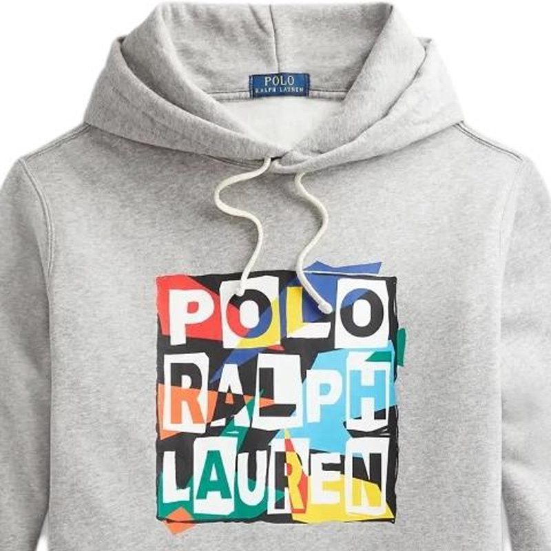 Shop Ralph Lauren SS22 Grey Hoodie with Pony Logo Unisex Fleece Pullover 710868912002