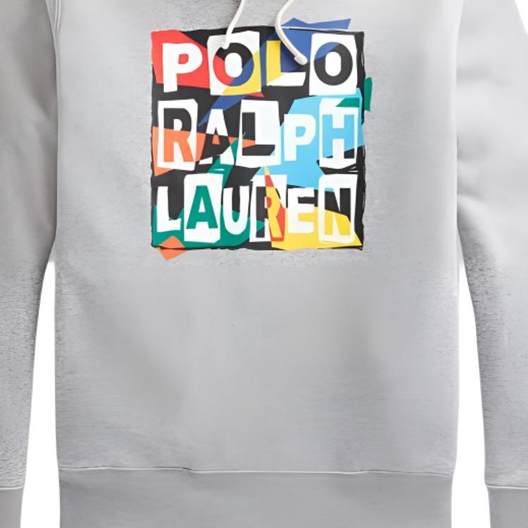Purchase Ralph Lauren SS22 Grey Hoodie with Pony Logo Unisex Fleece Pullover 710868912002