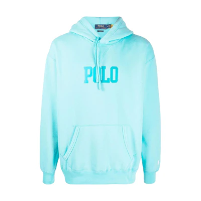 Ralph Lauren SS22 Light Blue Letter Print Pullover Hoodie Casual Wear 710860402-006