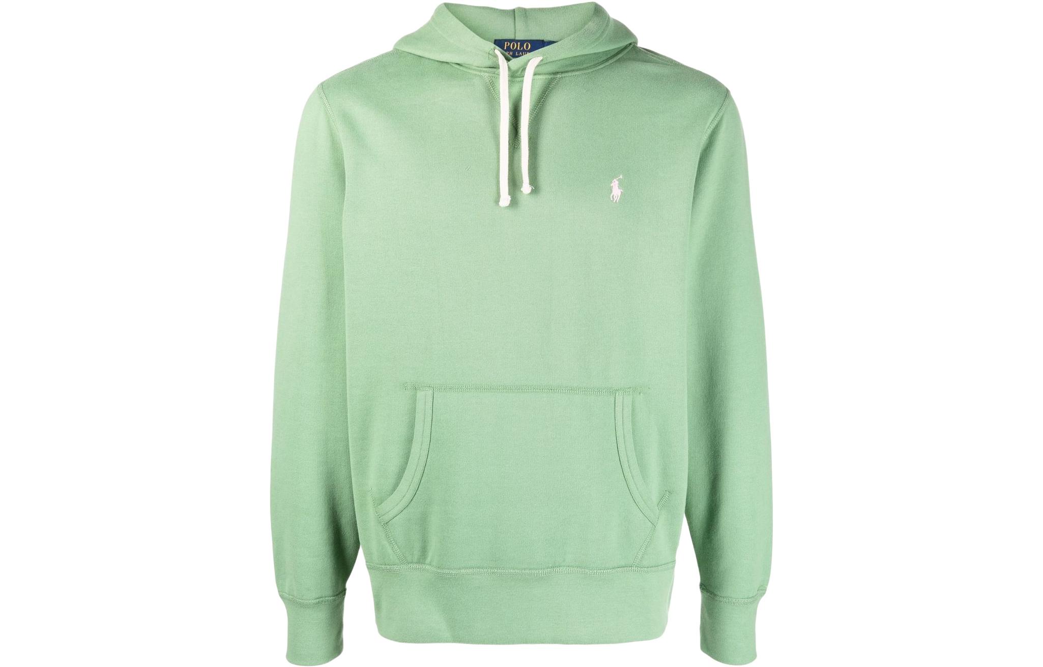 Ralph Lauren SS22 Logo Embroidered Drawstring Slim Hoodie Green 710766778-050