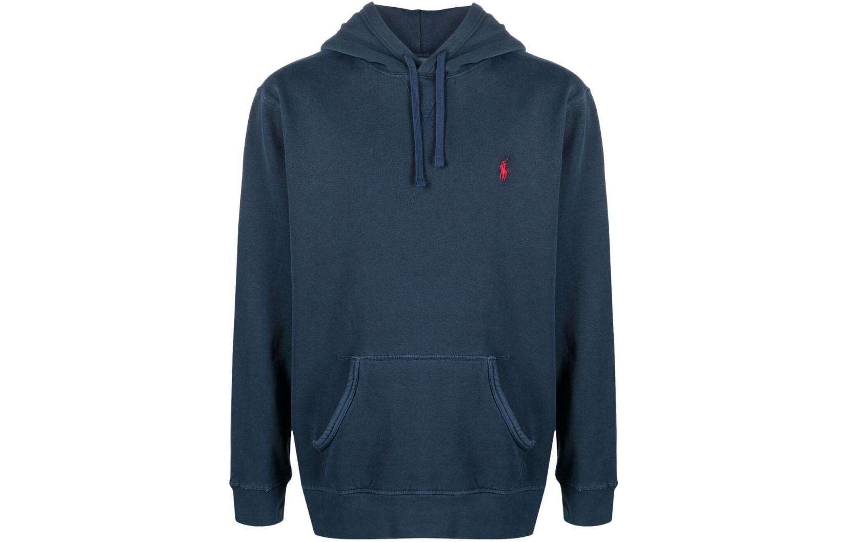 Ralph Lauren SS22 Logo Embroidered Hoodie Navy Blue 710793020003