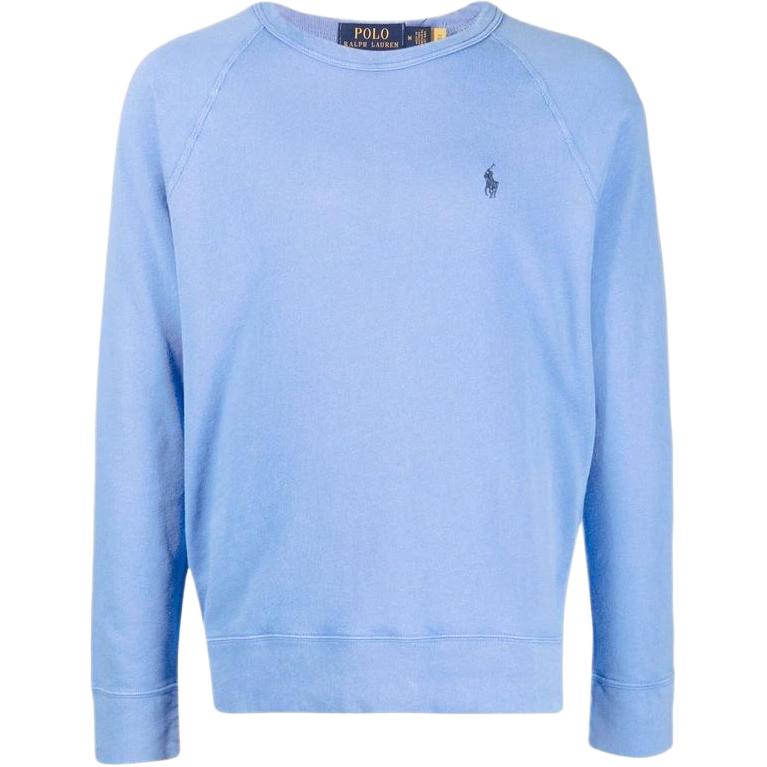 Ralph Lauren SS22 Logo Embroidered Long Sleeve Sweatshirt Blue 710644952-040