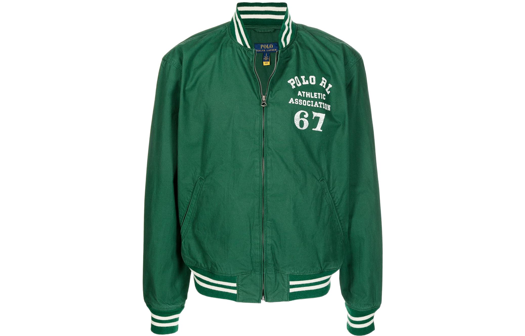 Ralph Lauren SS22 Logo Print Cotton Jacket Green 710861968-001