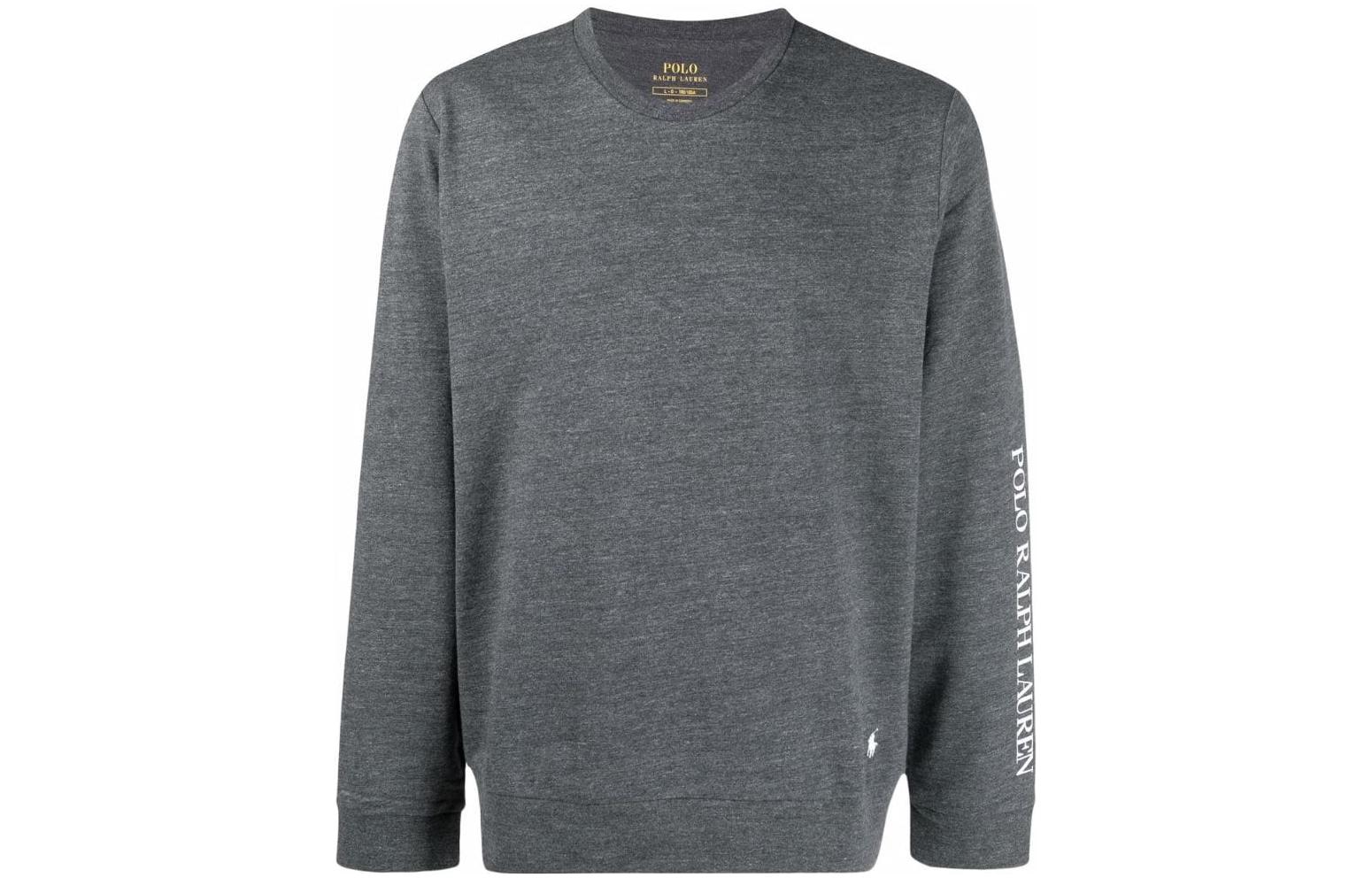 Ralph Lauren SS22 Logo Print Long-Sleeve Sweatshirt Men’s Grey 714862618003