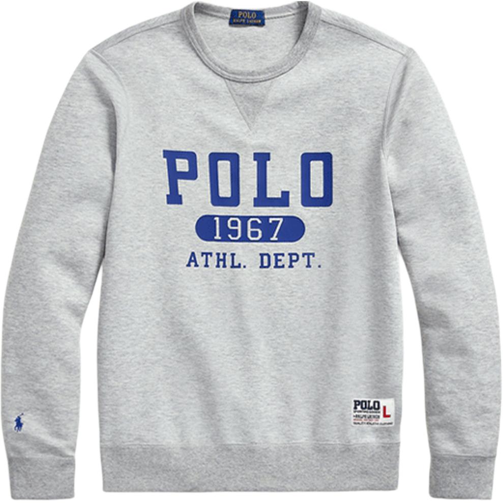 Ralph Lauren SS22 Logo Print Sweatshirt Grey MNPOKNI16822009-020