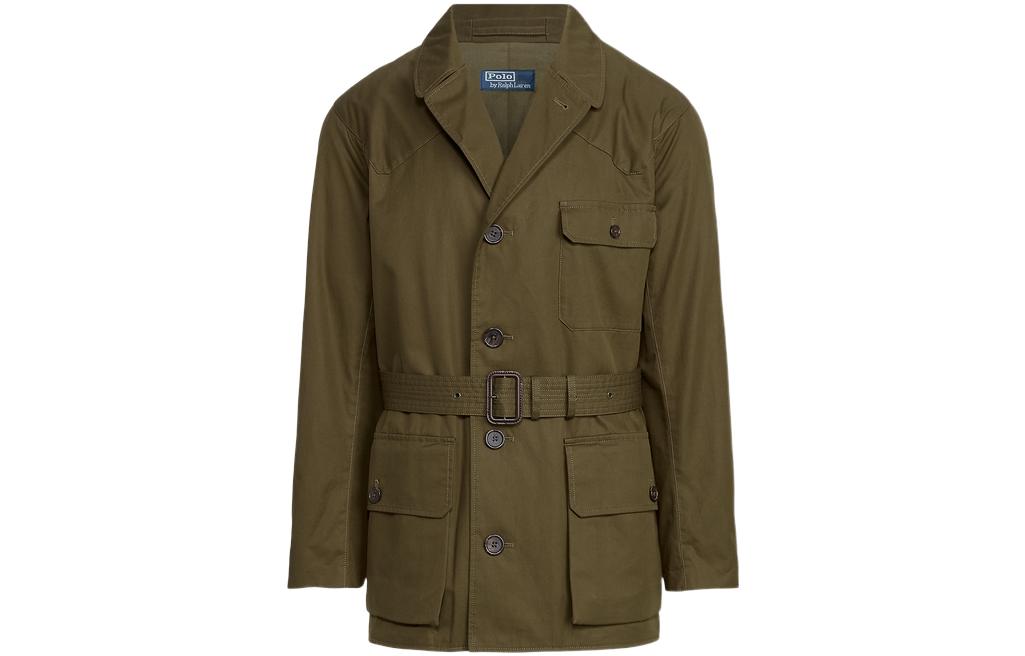 Ralph Lauren SS22 Men’s Khaki Solid Long-Sleeve Collared Jacket MNPOOTW16020748-300