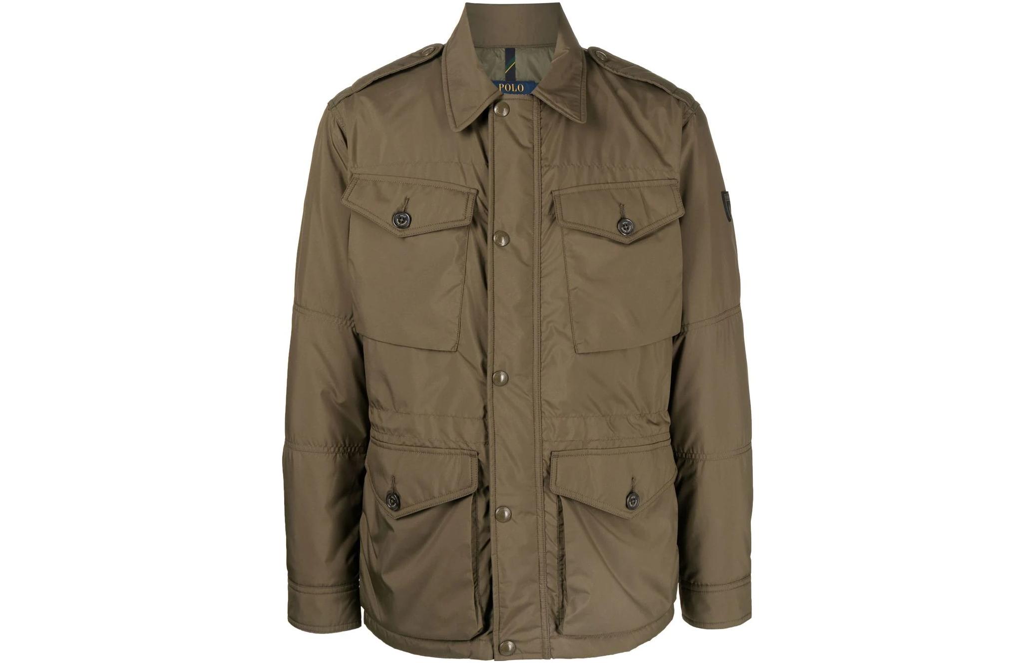 Ralph Lauren SS22 Military Logo Patch Jacket Olive Green 710818787005-005